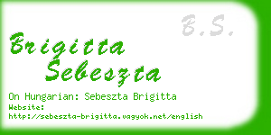 brigitta sebeszta business card